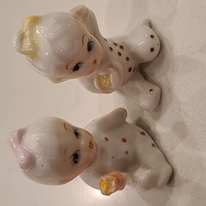 Vintage Japan Flower Babies